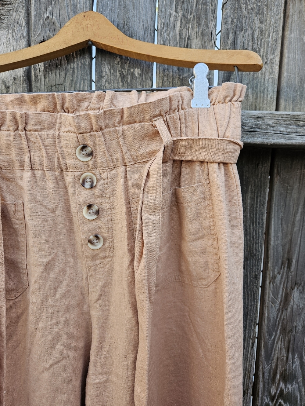 JL Wide Leg Paperbag Waist Pants in Peach Women's Size M - Picture 5 of 16